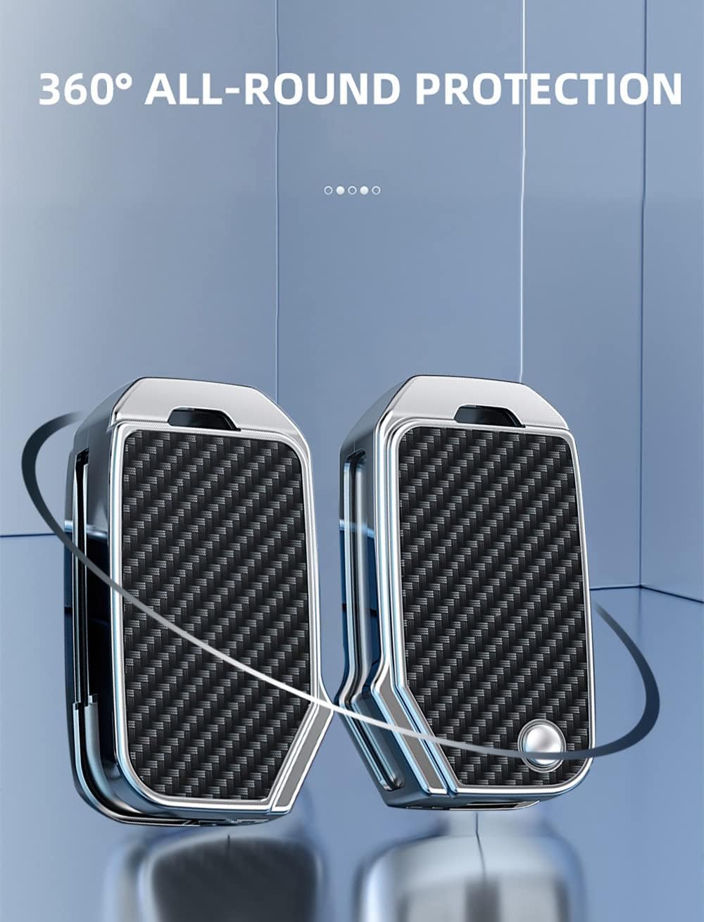 ontto Funda de metal para llavero de automóvil, elegante funda para llave de automóvil, para Kia Seltos Forte Sportage Seltos K5 Soul Sorento Cerato