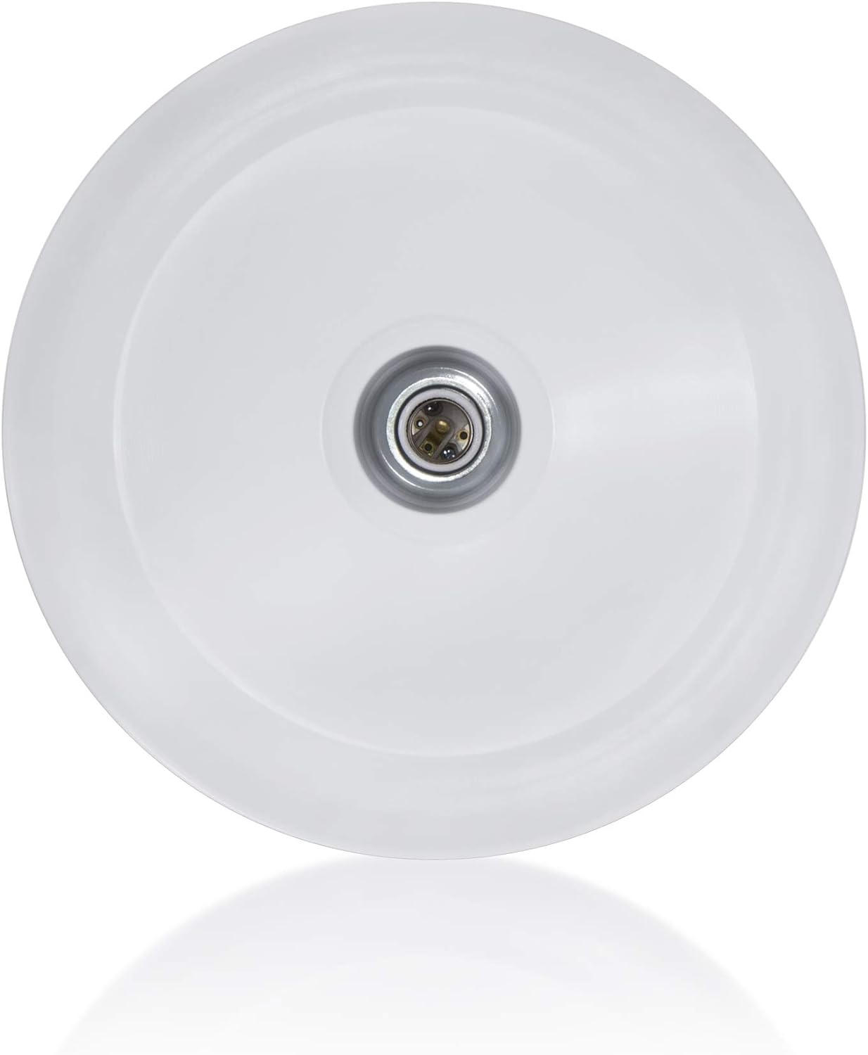 Lámpara colgante industrial blanca de 14 pulgadas con cable ajustable de 10 pies, lámpara colgante vintage montada en techo para uso en interiores,