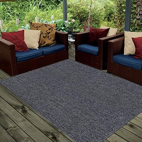 Ambiant Broadway Collection – Alfombras para interiores y exteriores, aptas para mascotas, color gris, 1.5 x 2.25 pies