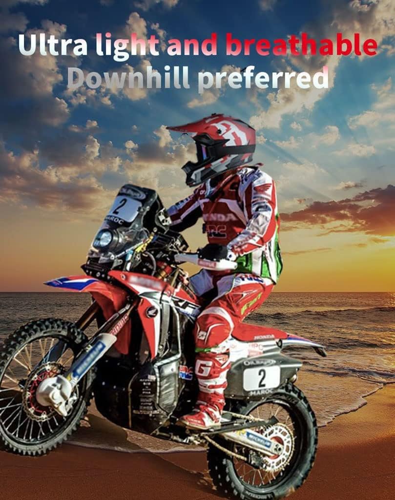 Juego de casco de motocross certificado por DOT para adultos con gafas y guantes, casco de motocross, viseras solares de cara completa, casco