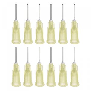 uxcell Aguja dispensadora industrial de punta roma con cerradura Luer para pistola de pegamento líquido, 0.71oz 12 pulgadas, 20 piezas (amarillo) uxcell Aguja dispensadora industrial de punta roma con cerradura Luer para pistola de pegamento líquido, 0.71oz 12 pulgadas, 20 piezas (amarillo)