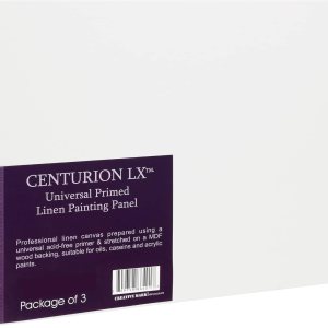 Centurion All-Media – Paneles de lino imprimado de 12 x 24 pulgadas, 3 unidades, tableros de lienzo imprimados universales de 11 onzas para pintar, Centurion All-Media – Paneles de lino imprimado de 12 x 24 pulgadas, 3 unidades, tableros de lienzo imprimados universales de 11 onzas para pintar,
