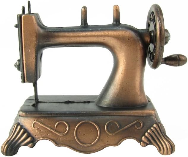 Treasure Gurus – Máquina de coser a mano a escala 16, sacapuntas de metal en miniatura para casa de muñecas