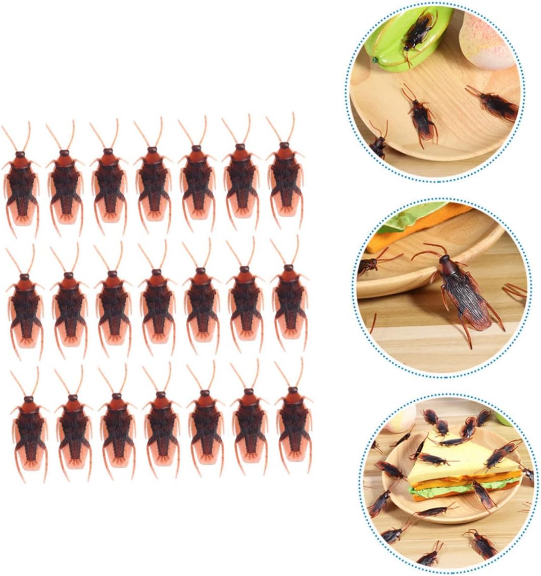 Totority 300 piezas de goma falsa simulación divertida broma insectos abril fools broma juguetes falsos regalo de cumpleaños modelos para adultos