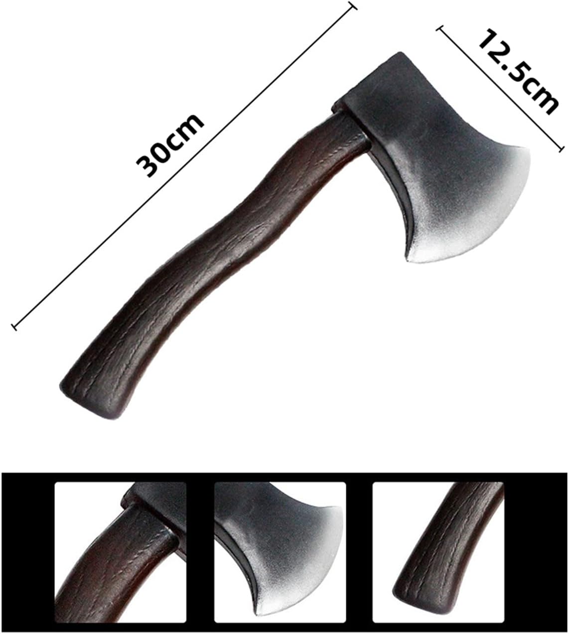 Dzrige Hacha de Halloween Prop PU Foam Axe divertido hacha de hacha de juguete conjunto para fiesta de disfraces de Halloween