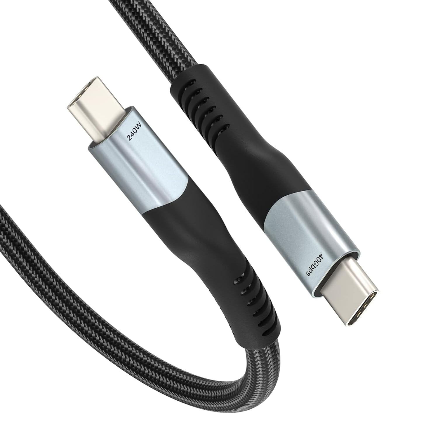 Cable USB 4 de 240 W de 3.3 pies, soporta pantalla HD de 8K a 60Hz y transferencia de datos de 40 Gbps, carga rápida USB C a USB C para iPhone