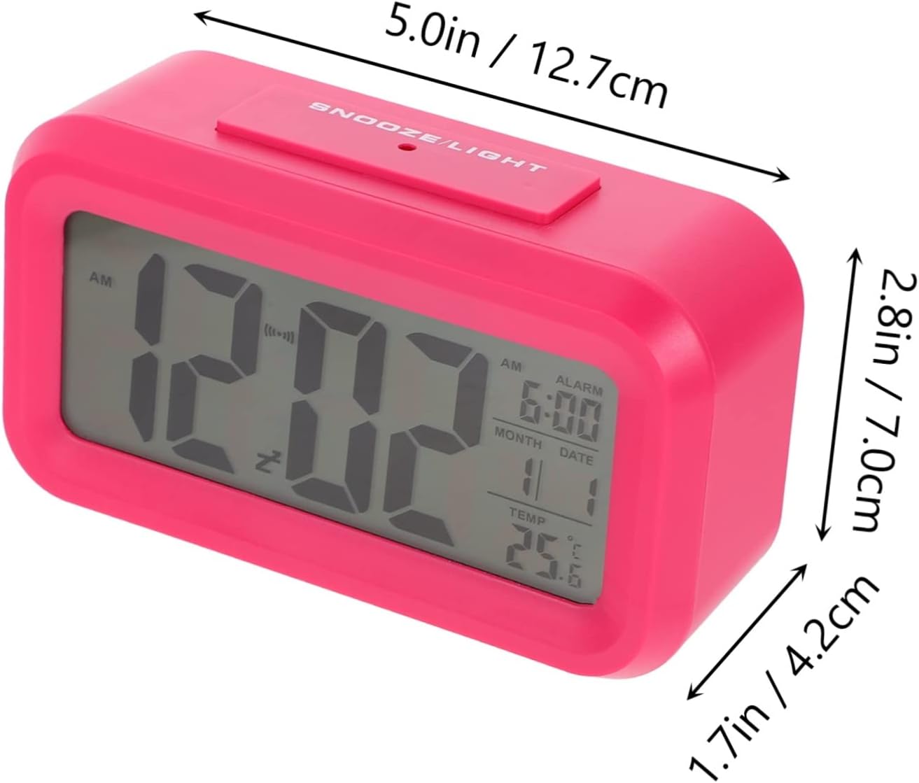 1 Unidades Reloj Despertador Calendario Reloj Despertador Dormitorio Alarma Multifunción Reloj despertador Radio Digital Reloj despertador para