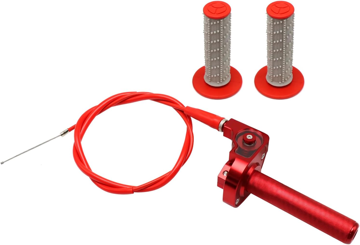 Agarre del acelerador para motocicleta de 78 pulgadas, 0.866 in, torcida rápida de aluminio CNC con cable de acelerador y agarre para manillar CRF50