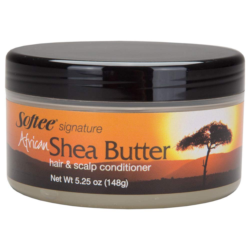 Softee Acondicionador africano para cabello y cuero cabelludo de manteca de karité 5.25 onzas