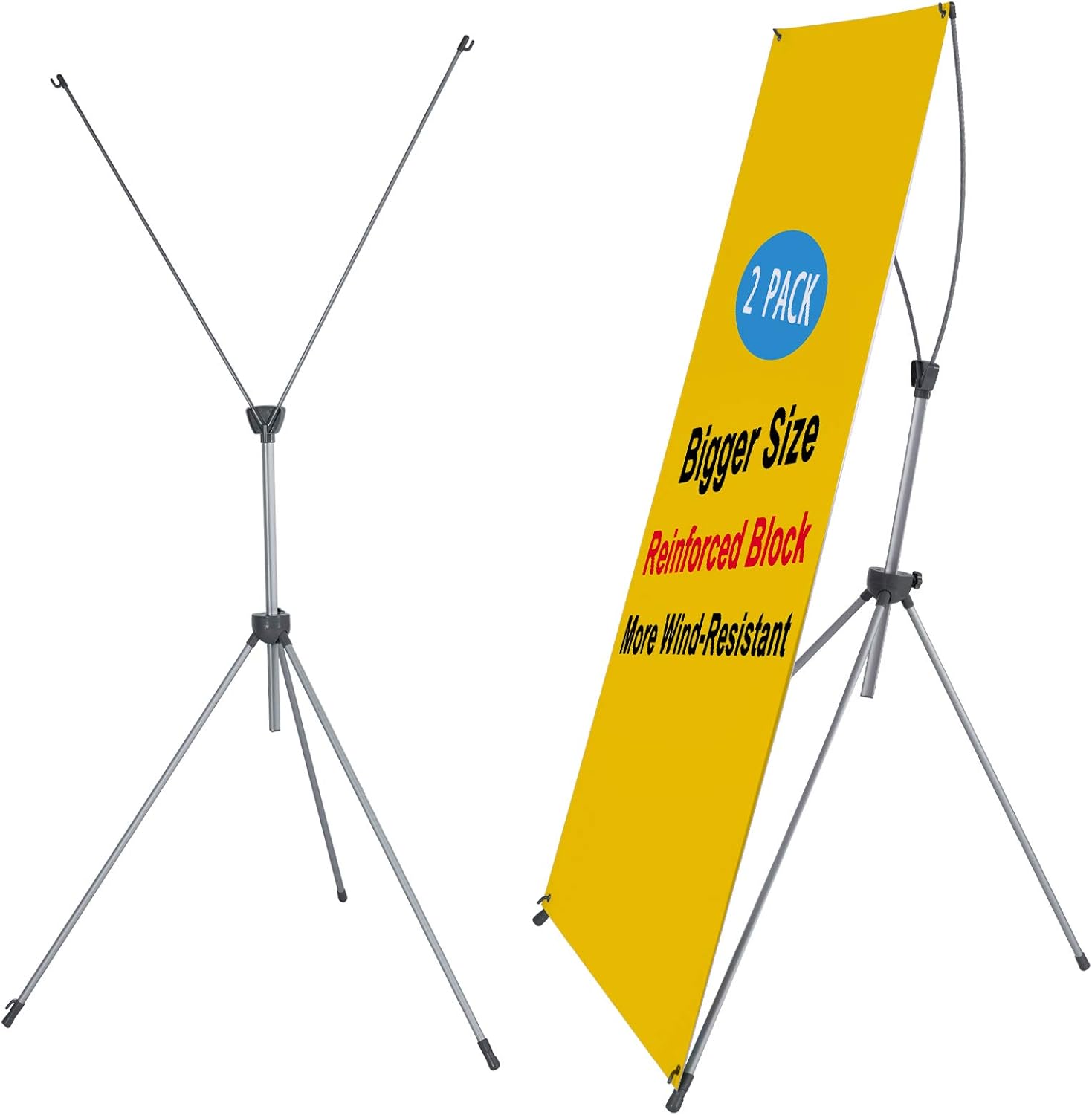 Soporte para pancartas, pancartas y carteles personalizados para negocios  23 x 63 pulgadas a 32 x 78 pulgadas soporte ajustable para pancartas