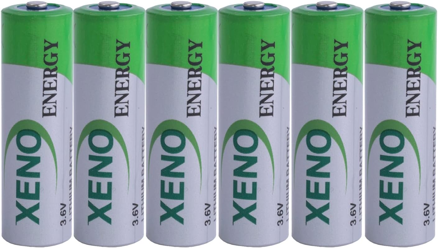 Paquete de 6 baterías Xeno XL-060f AA 2400mAh 3.6V de cloruro de tionilo de litio para sistemas de alarma, dispositivos de seguimiento