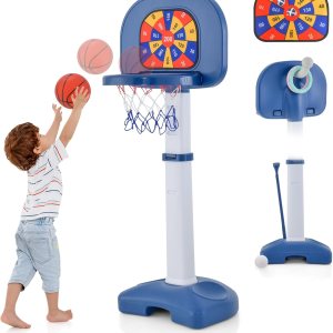HONEY JOY Kids Basketball Hoop, Outdoor Indoor Mini Basketball Goal Toy Stand, Adjustable Height, Play Game Preschool Birthday Gift, Toddler HONEY JOY Kids Basketball Hoop, Outdoor Indoor Mini Basketball Goal Toy Stand, Adjustable Height, Play Game Preschool Birthday Gift, Toddler