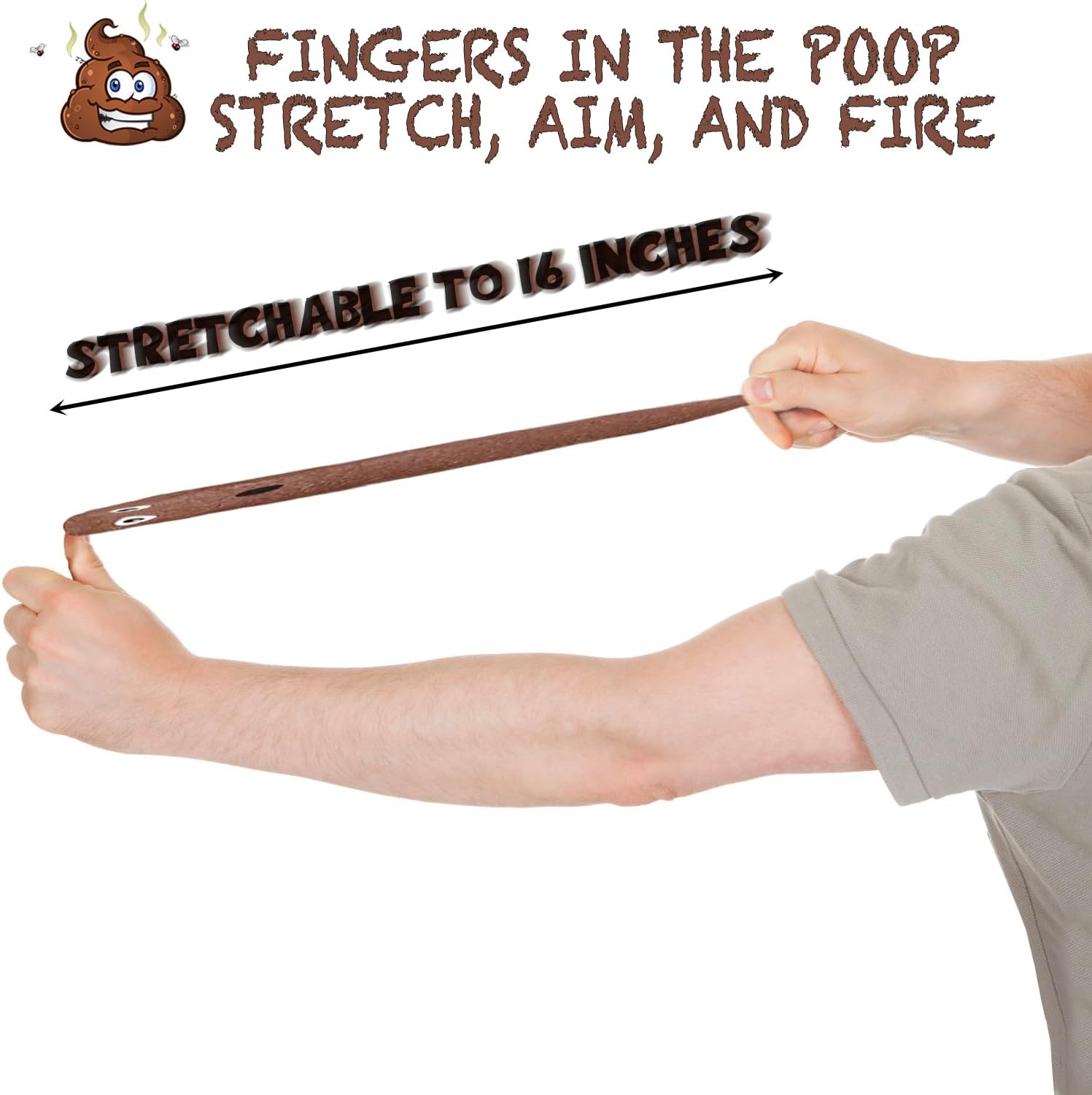 Jishi Poop Finger Slingshot – Paquete de 12 juguetes de goma voladora a granel, regalos de fiesta novedosos tontos, regalos divertidos para niños,