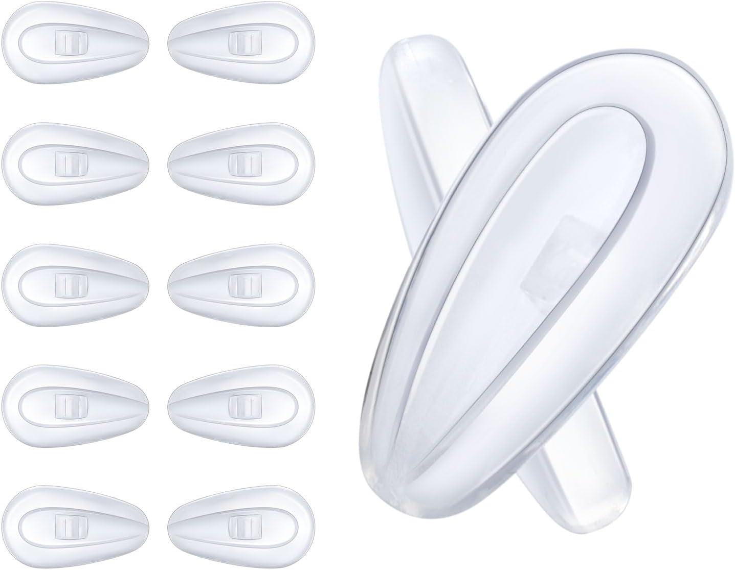 OOWLIT 5 pares de almohadillas transparentes para la nariz compatibles con Oakley Tincup OX3184Conductor 6 OO4106Conductor 8 OO4107Savitar OO6047
