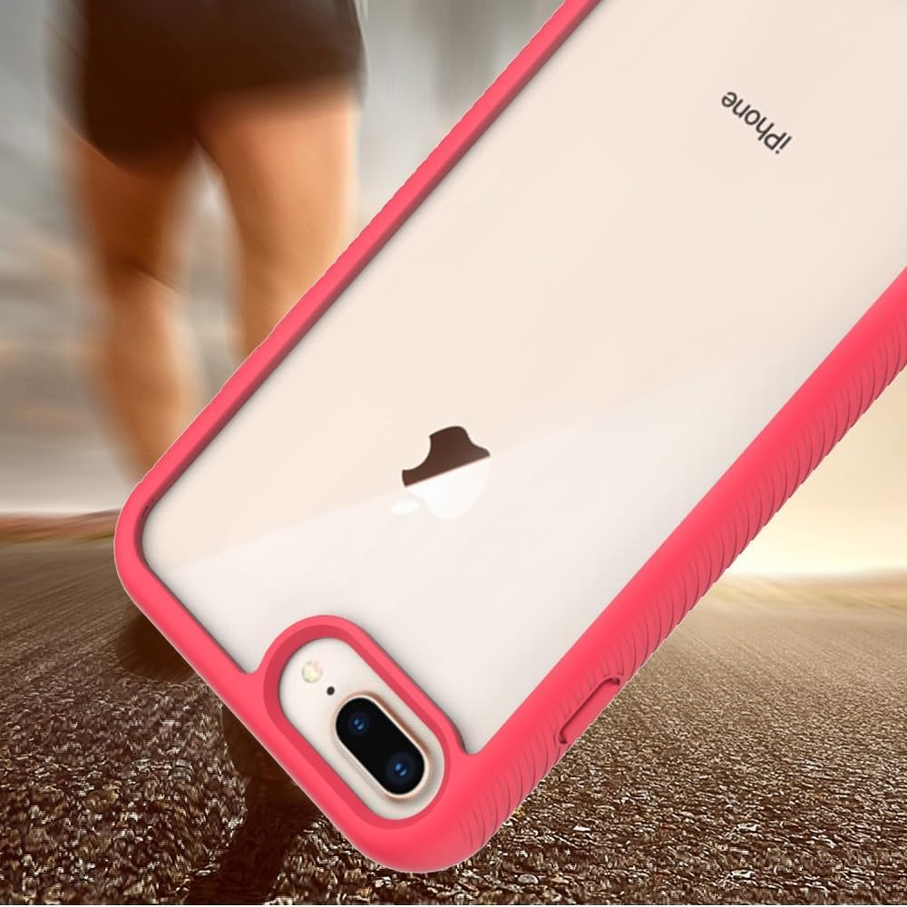 Asuwish Funda de teléfono para iPhone 7plus 8plus 78 Plus con protector de pantalla de vidrio templado y soporte delgado, funda protectora híbrida