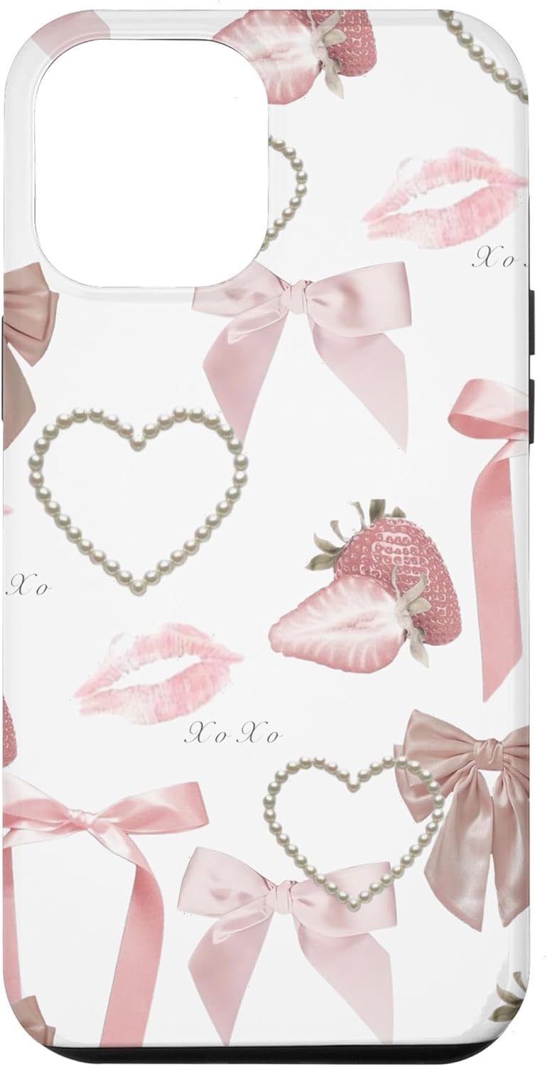 Funda con lazos y corazones para iPhone 13 Pro Max