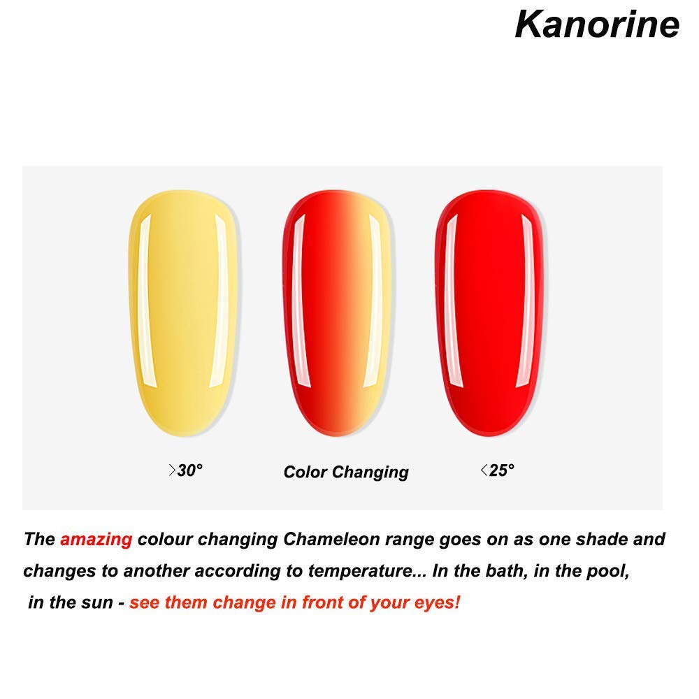 Esmalte de uñas de gel que cambia de color con la temperatura, 0.3onzas líquidas, kit de gel UV LED semipermanente