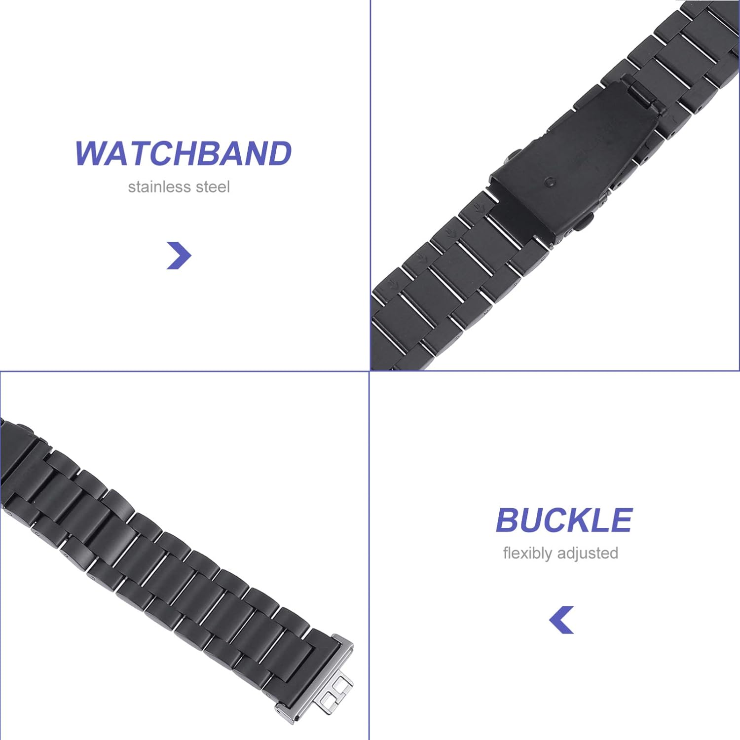 Hemobllo Correa de reloj de acero inoxidable para relojes para hombre, correa de reloj, correa de reloj, accesorios para reloj inteligente, correa