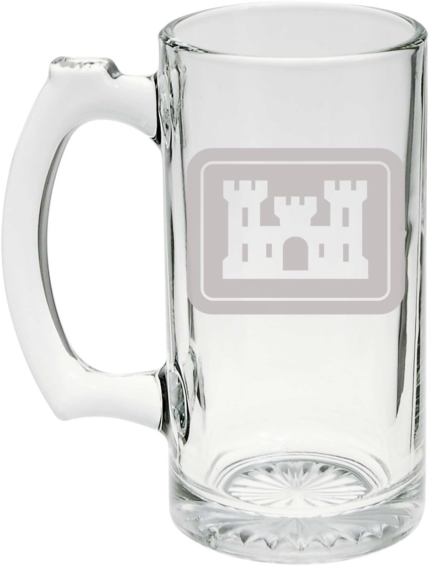 Vaso grabado con logotipo del Cuerpo de Ingenieros del Ejército de los Estados Unidos de 25 onzas, taza