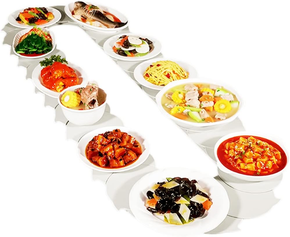 BETYMAO Mesa de comedor ajustable giratoria manual de 360 Lazy Susan giratoria para alimentos, tren de servicio de alimentos, mesa giratoria para