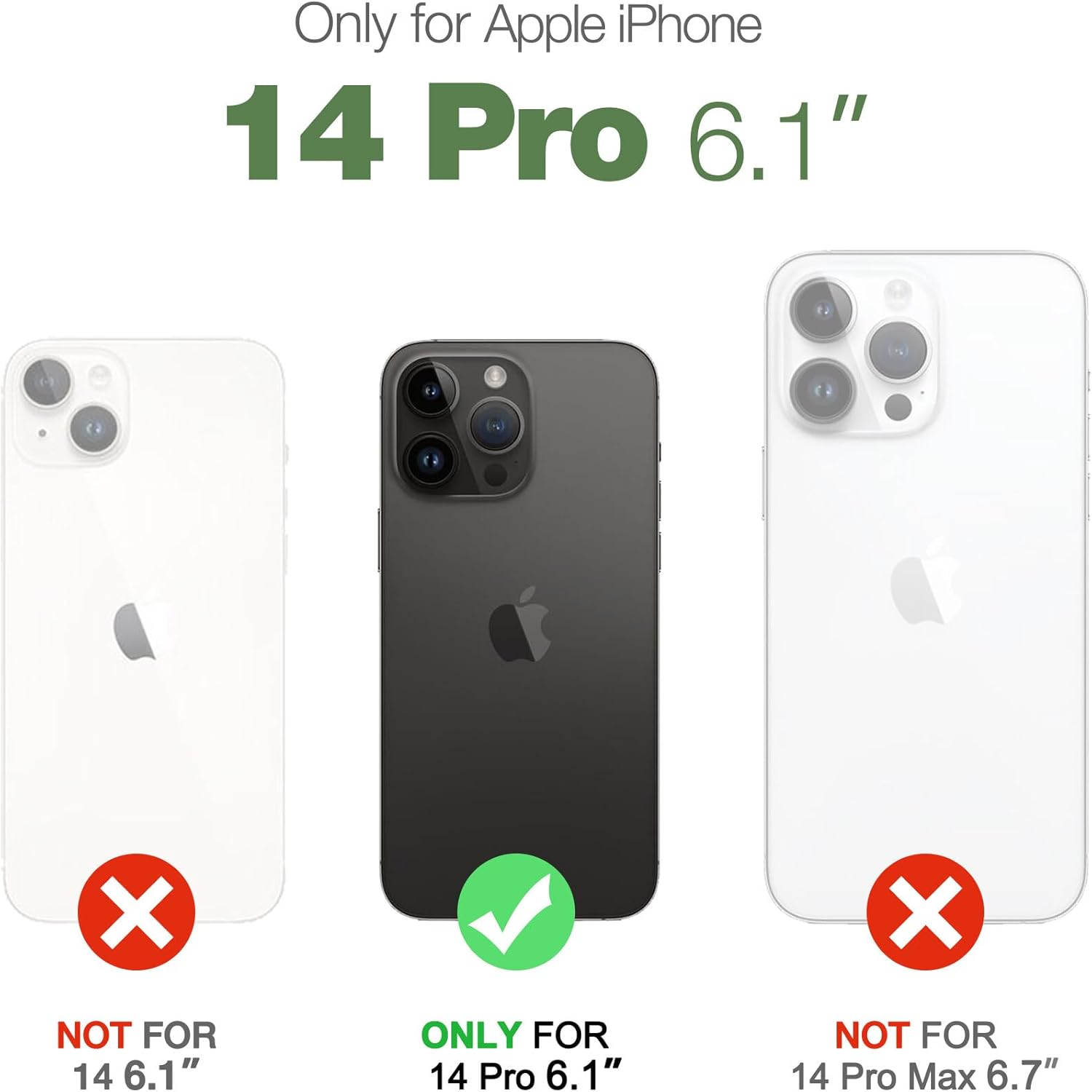 Dexnor Funda magnética para iPhone 14 Pro, compatible con MagSafe, protector de pantalla y soporte integrados cuerpo completo, a prueba de golpes,