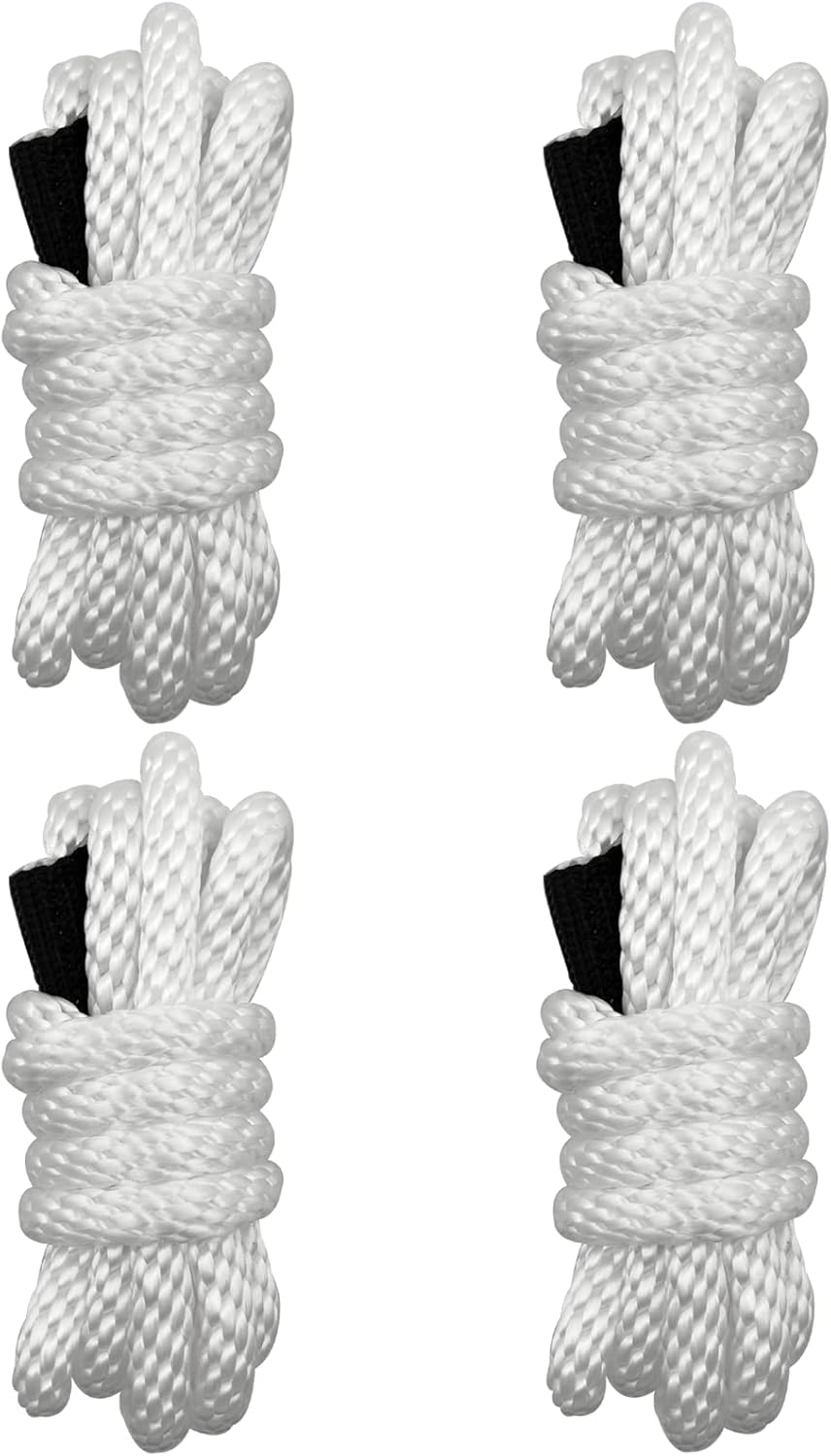 ISURE MARINE 4 piezas de cuerda de parachoques de barco de nailon trenzado doble de 6.5 x 38 pulgadas, líneas de guardabarros de barco, flotadores