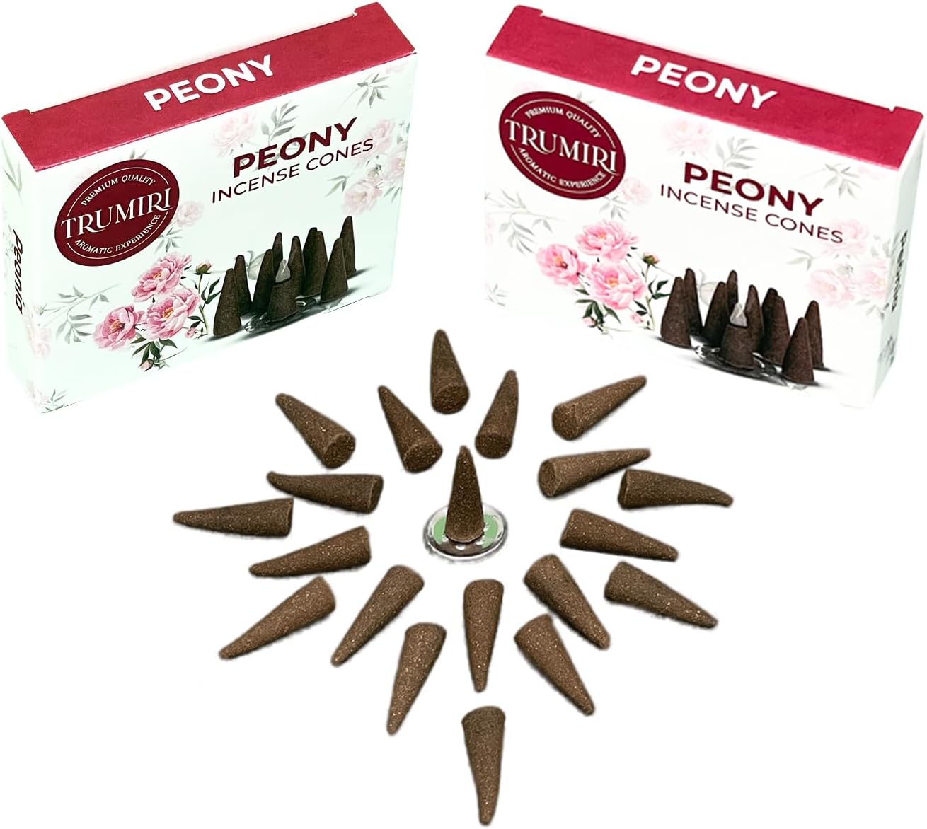 Conos de incienso de peonía  Total de 20 conos de incienso  Paquete doble de 10 conos de insencia  Conos de incienso perfumados  aromas de incienso