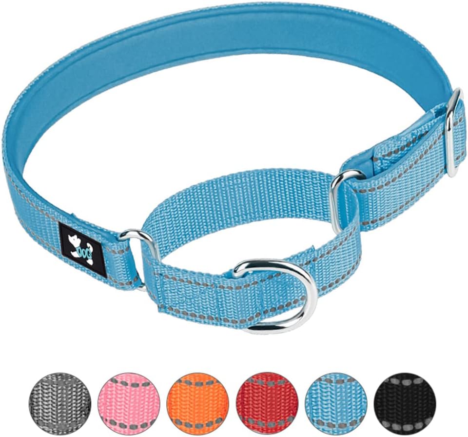 Collares ajustables para perros de entrenamiento de seguridad Martingala, de neopreno suave y acolchado, de nailon transpirable, para perros
