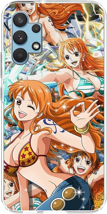 Bonita funda de teléfono para Samsung Galaxy A32 5G Anime ONE Nami Piece 8103 suave transparente TPU goma a prueba de golpes funda protectora