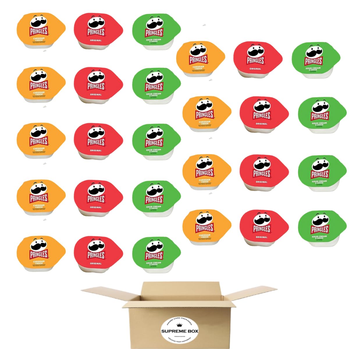 Pringles Snack Stacks! Paquete variado de patatas fritas, originalcrema agria y cebollaqueso cheddar – paquete de 18 (12.9 oz en total)