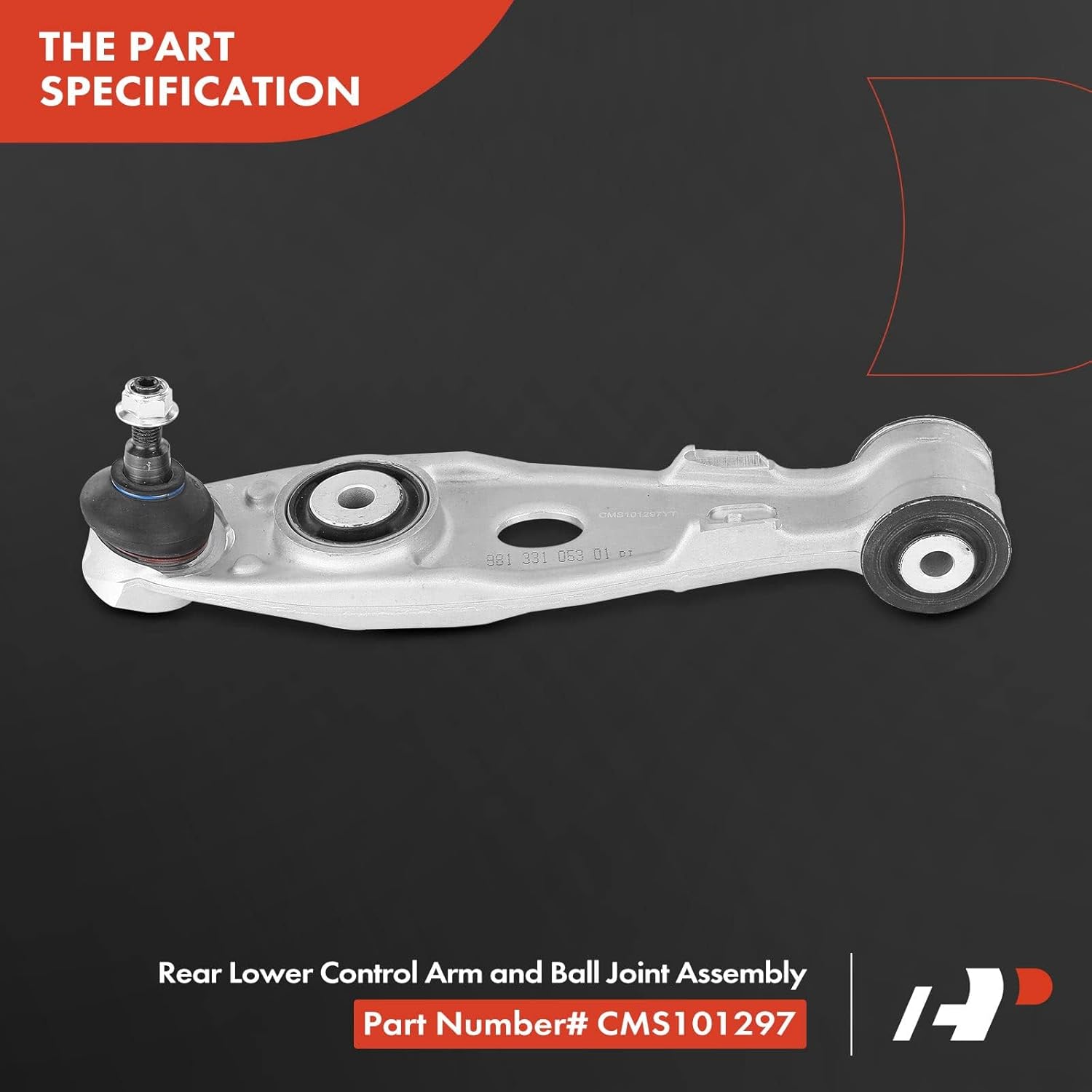 A-Premium Brazo de control inferior delantero y trasero, con rótula y buje, compatible con Porsche 911 1999-2013, Boxster 1997-2012, Cayman 2006-2012