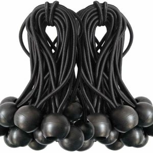 VCT (100) Cuerda elástica de bola negra de 9 pulgadas para toldo resistente VCT (100) Cuerda elástica de bola negra de 9 pulgadas para toldo resistente