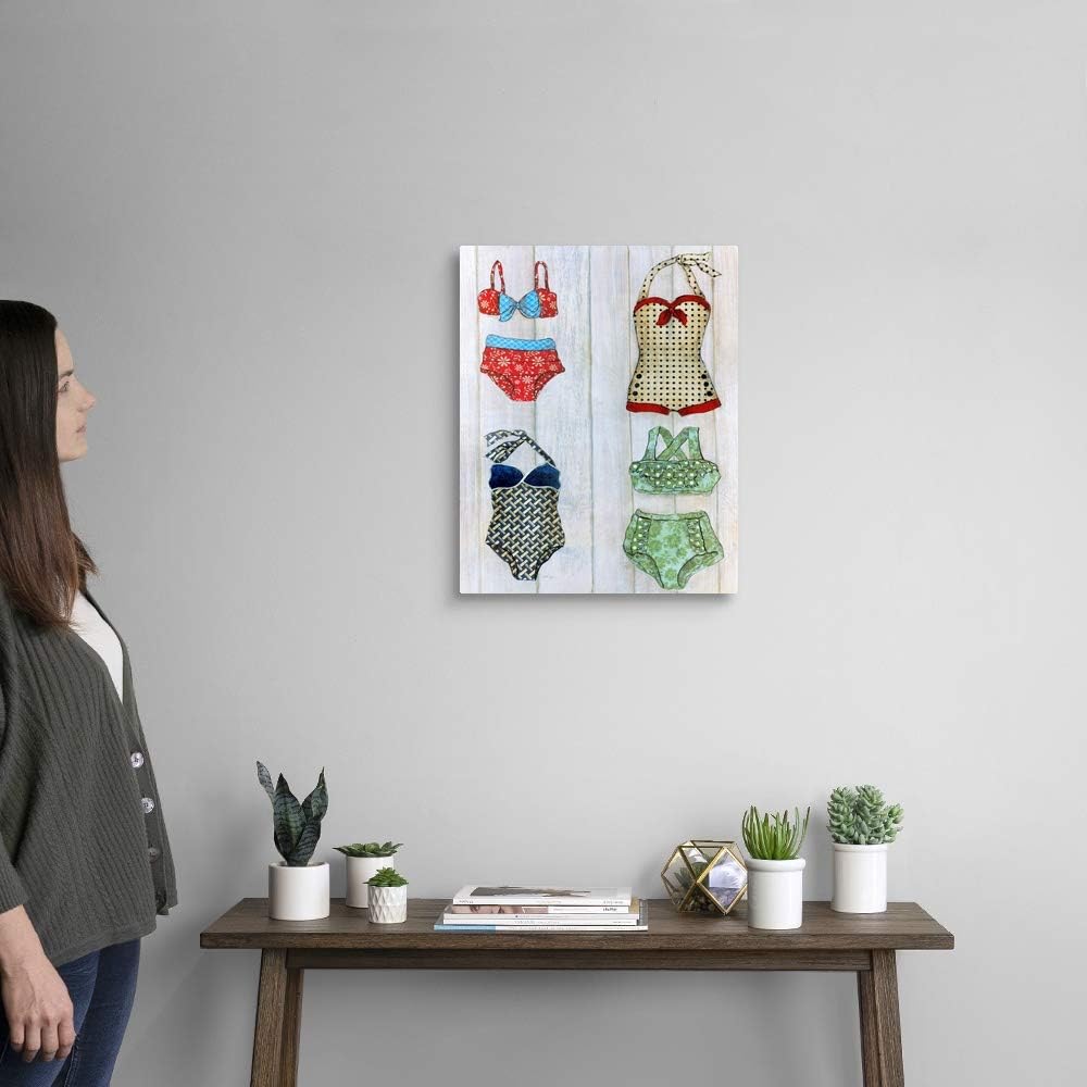 Trajes de baño vintage II – Lienzo decorativo para pared, ilustraciones