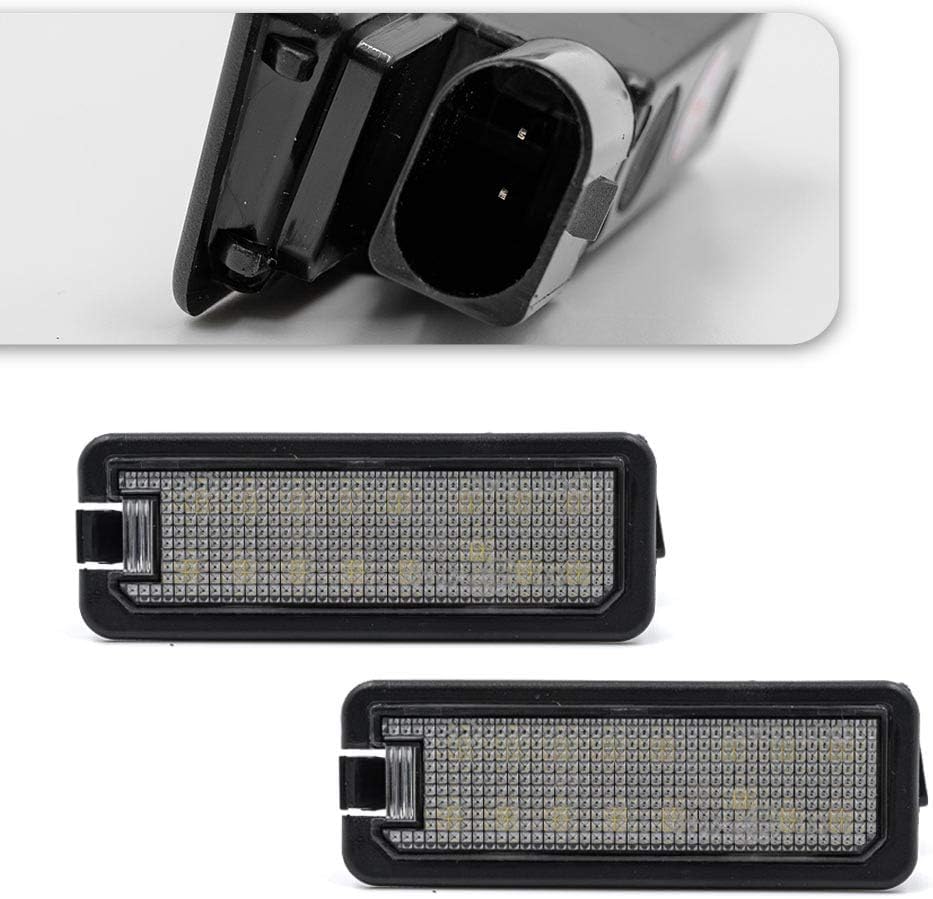 2 unids LED matrícula luces número placa lámpara para VW Amarok Eos Golf Mk7 nuevo escarabajo alimentado por xenón LED blanco libre de errores con