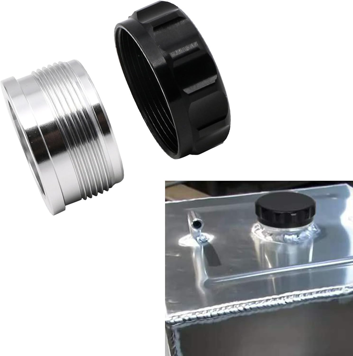 ZKFAR 1 tapón modificado para llenado de aceite de motor para automóvil, cubierta de tanque de agua de metal impermeable de 2 pulgadas, tapas de