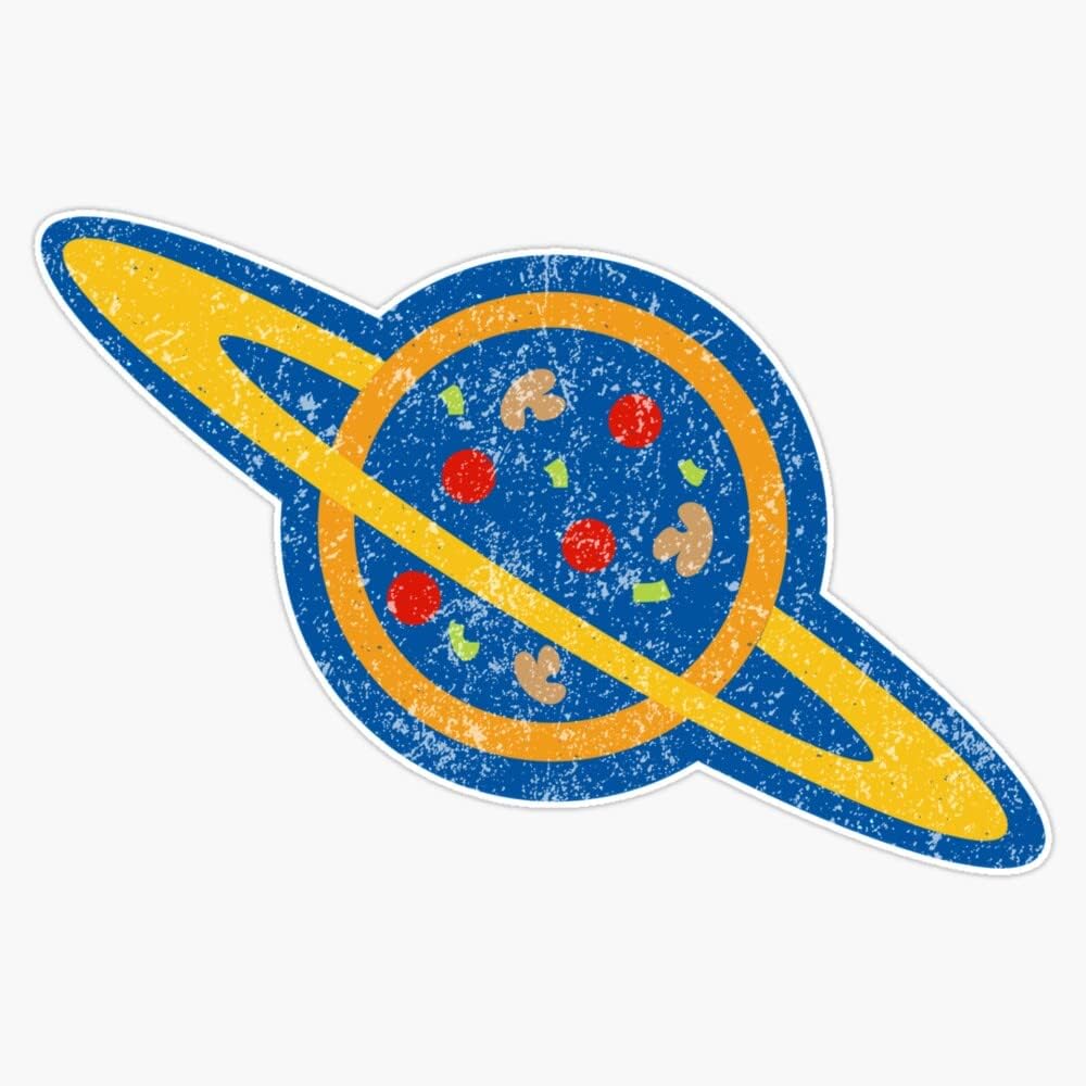 Calcomanía de vinilo para parachoques de Pizza Planet de 5 pulgadas