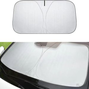 1 parasol para parabrisas de automóvil, 55.1 x 27.5 pulgadas, plegable de 0 pulgadas, cubierta aislante transmisora de luz, protección contra el 1 parasol para parabrisas de automóvil, 55.1 x 27.5 pulgadas, plegable de 0 pulgadas, cubierta aislante transmisora de luz, protección contra el