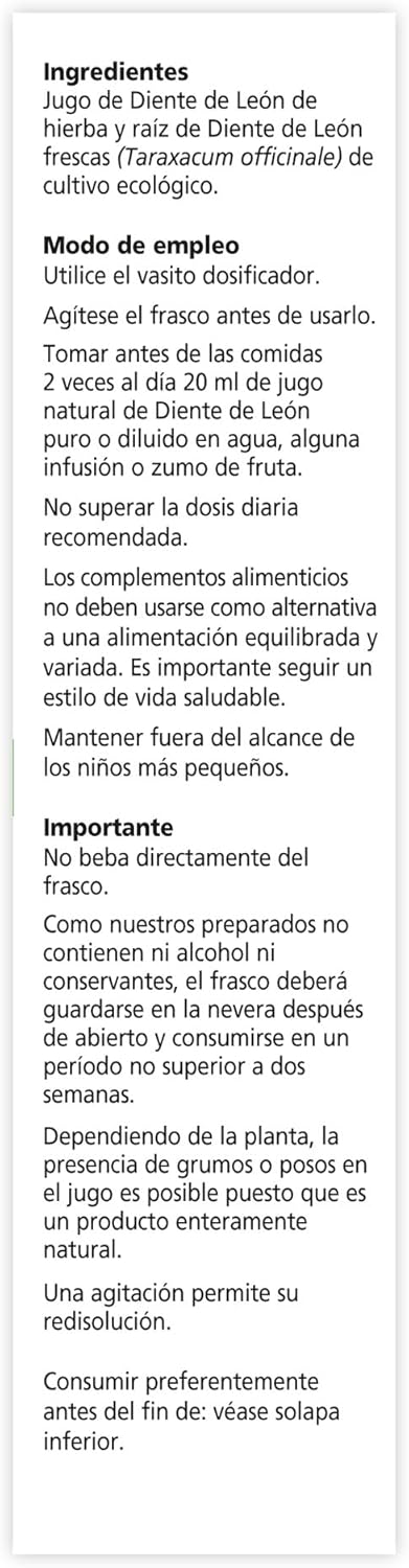 Jugo de planta de diente de león Salus 6.8 fl oz