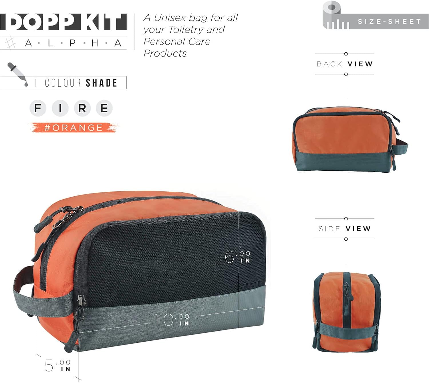 FATMUG Bolsa organizadora de artículos de tocador para viajes, bolsa de afeitado, estuche para kit Dopp para hombre (multiusos, multicolor),