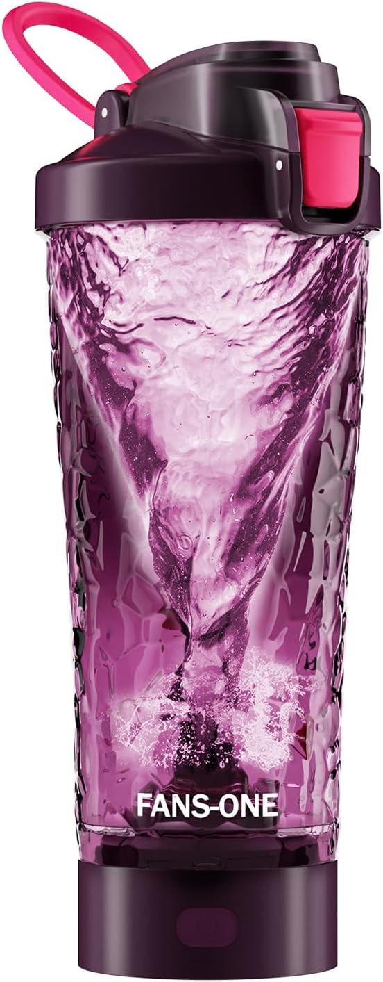 Botella mezcladora eléctrica de proteínas, botellas mezcladoras con cerradura de 24 onzas, fabricadas con Tritan, sin BPA, vaso mezclador recargable