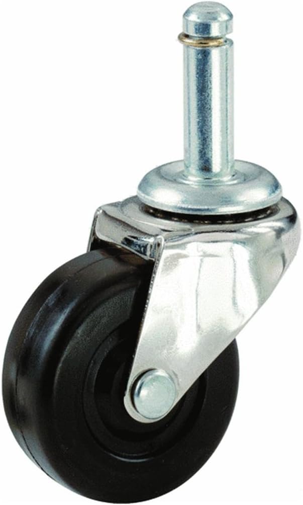 Shepherd Hardware 9192 Rueda de vástago de 2 pulgadas con diámetro de vástago de 716 pulgadas, capacidad de carga de 80 libras