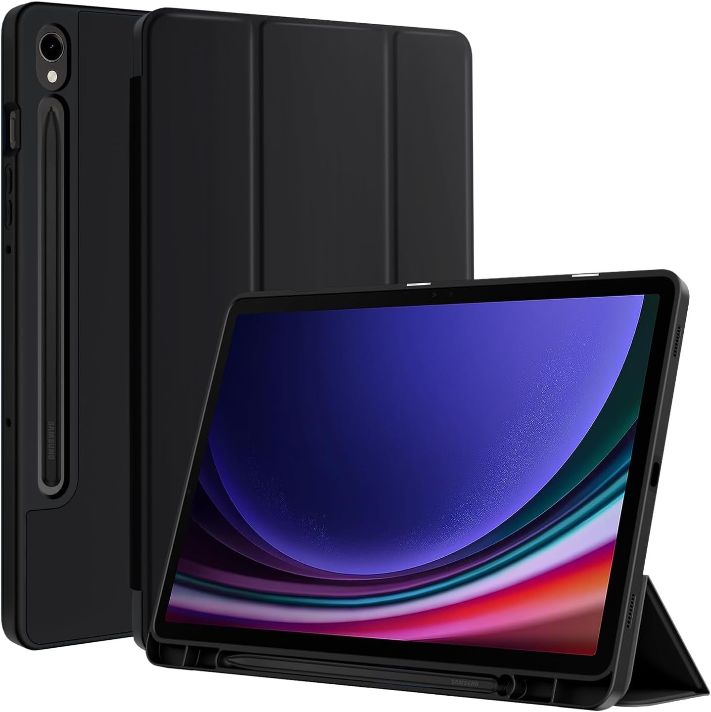 ProtUTab Funda para Samsung Tab S9 de 11 pulgadas 2023 con soporte para bolígrafo S, función de encendido y apagado automático con triple función