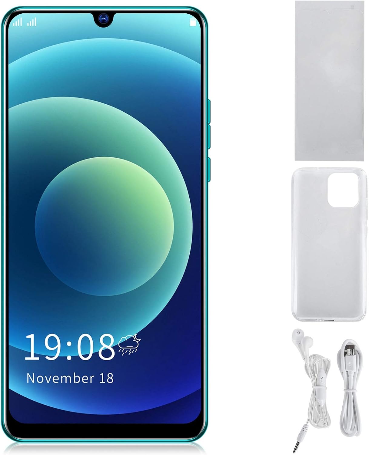 ciciglow Teléfono inteligente, 1+8GB Dual Card Dual Standby Smartphones, batería de iones de litio recargable de 2100 mAh incorporada compatible con