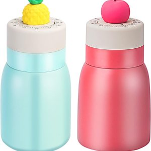 Micnaron Botella de agua de 12 onzas con aislamiento al vacío, de acero inoxidable con temporizador, doble pared aislada al vacío, mantiene las Micnaron Botella de agua de 12 onzas con aislamiento al vacío, de acero inoxidable con temporizador, doble pared aislada al vacío, mantiene las