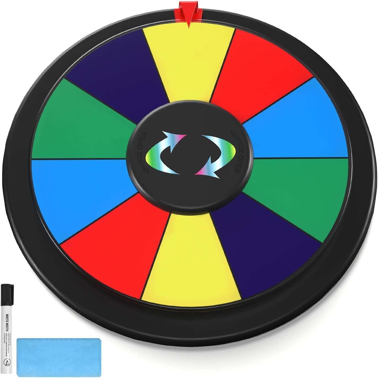 Rueda giratoria de premio de 10 pulgadas  Spinner de mesa colorido de doble cara  Gira la rueda de ruleta para carnaval, feria comercial, gana