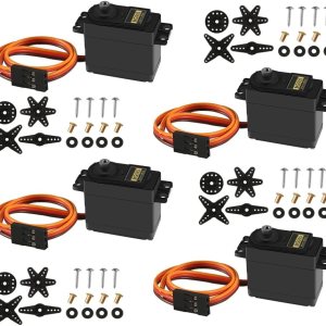 4 piezas MG995 RC Servo Moto Metal Gear Servo de alta velocidad Motor servo digital compatible con coche inteligente robot, barco, helicóptero RC, 4 piezas MG995 RC Servo Moto Metal Gear Servo de alta velocidad Motor servo digital compatible con coche inteligente robot, barco, helicóptero RC,