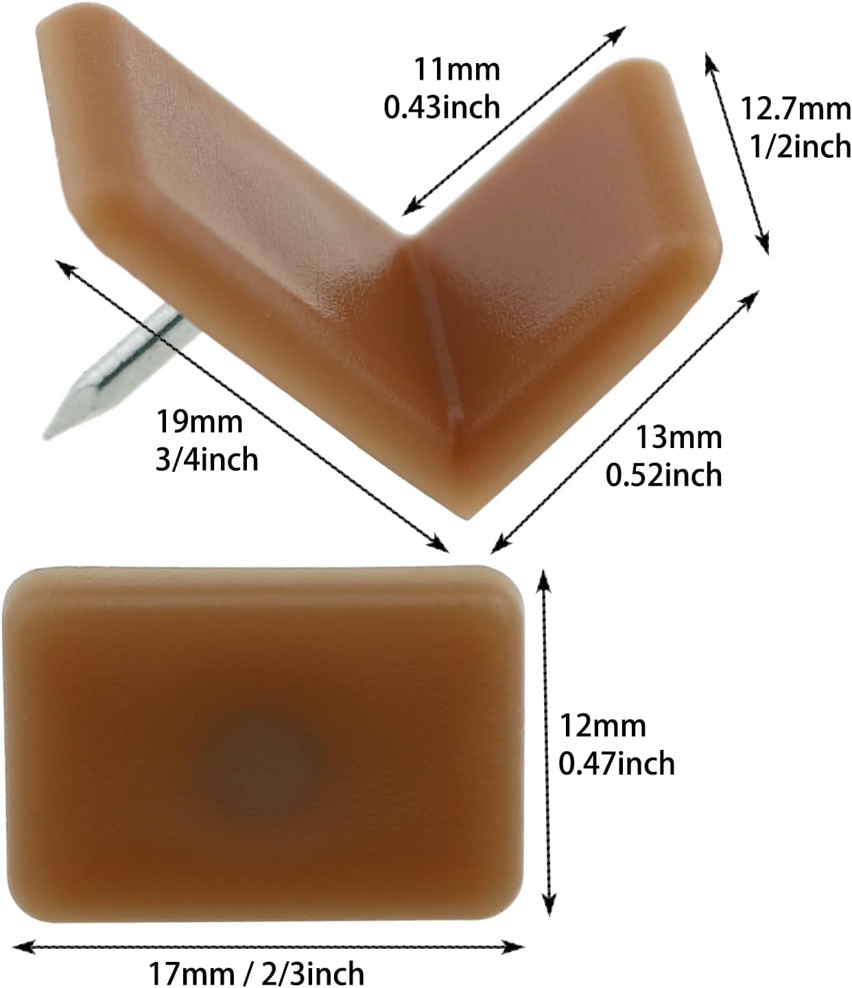 30 toboganes y tapones de plástico para cajones, 10 piezas rectangulares de 0.669 x 0.472 in y 20 piezas en forma de L de 0.500 x 0.748 x 0.512 in