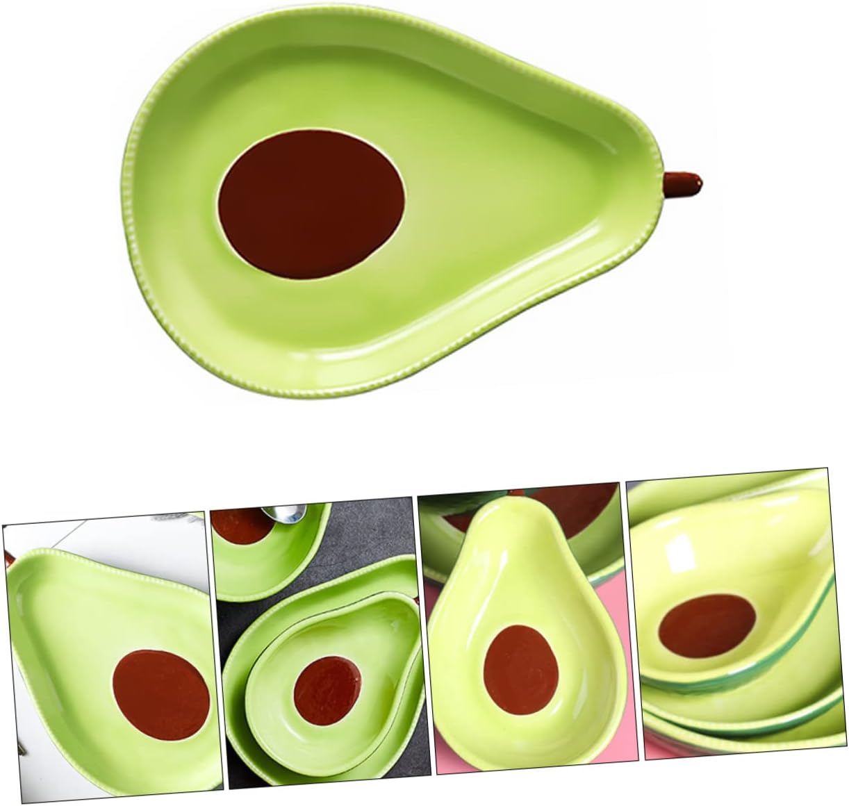 BESTOYARD 3 unids plato de aguacate bandeja mini platos bandejas de frutas contenedores de decoración de frutas platos ensalada postre platos salsa