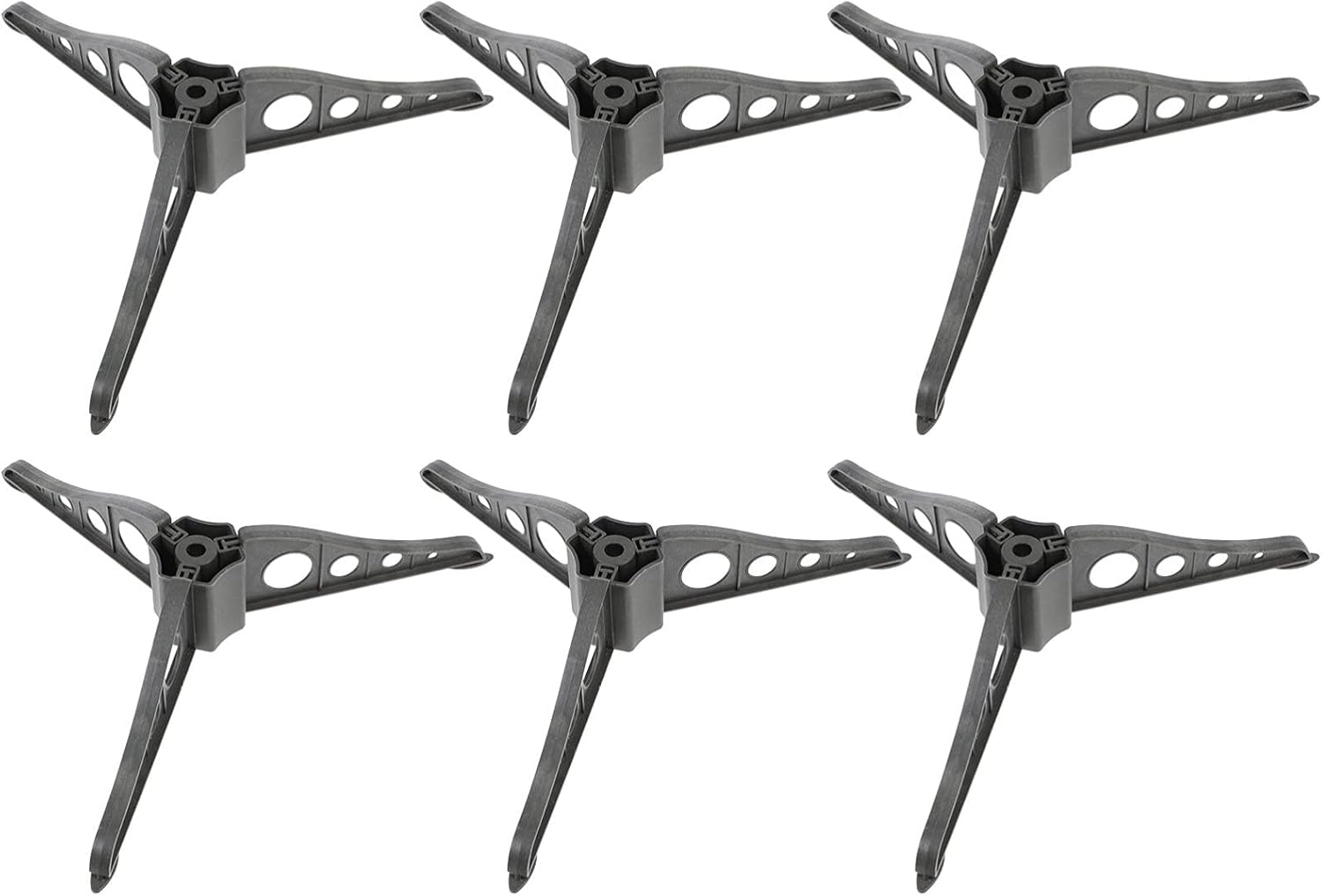 VOSAREA 6 soportes para árbol de Navidad, base de árbol de Navidad artificial, triabgle de mesa, mini soportes para árbol de Navidad (negro)