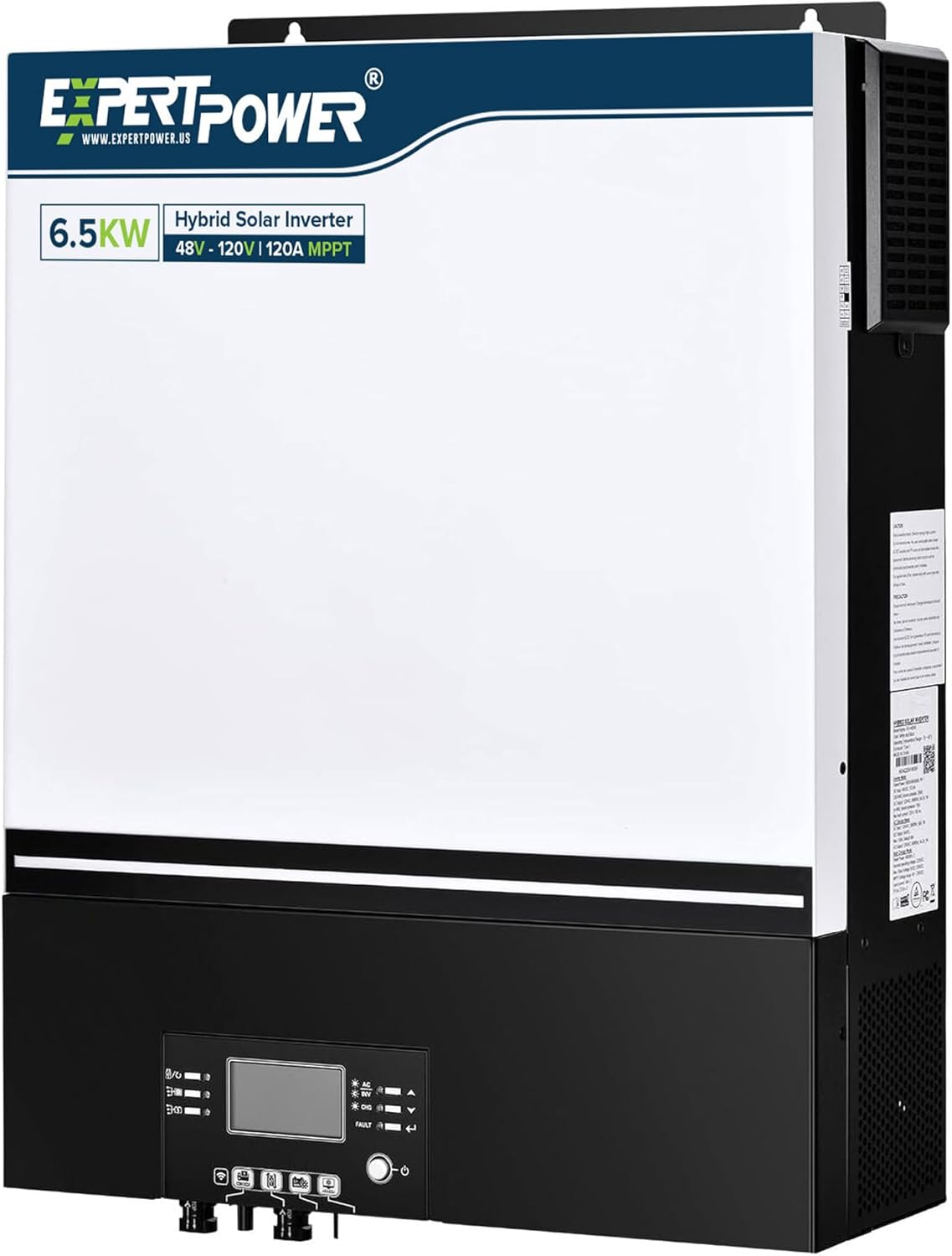 ExpertPower Inversor solar híbrido de 6500 W 48 V – 120 V  Controlador solar MPPT de 120 A  Fase dividida de 120 V240 V (2 unidades necesarias)